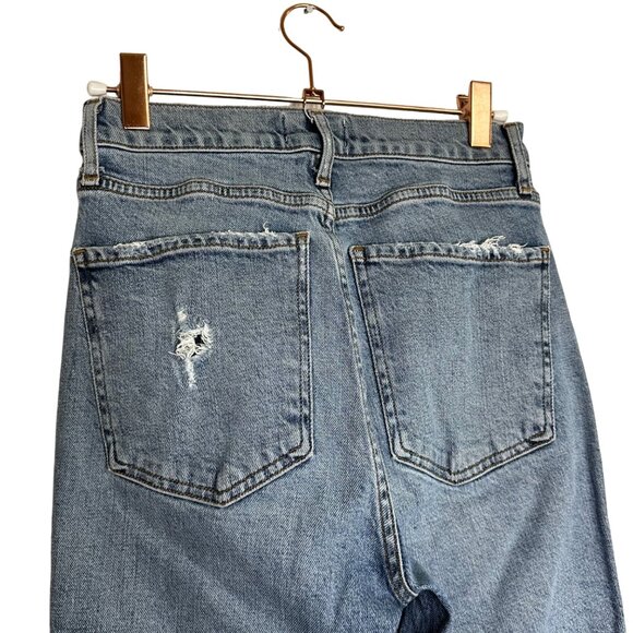 AGOLDE Nico High Rise Slim Jeans Size 25 Rooted Button Fly Distressed - Picture 7 of 11